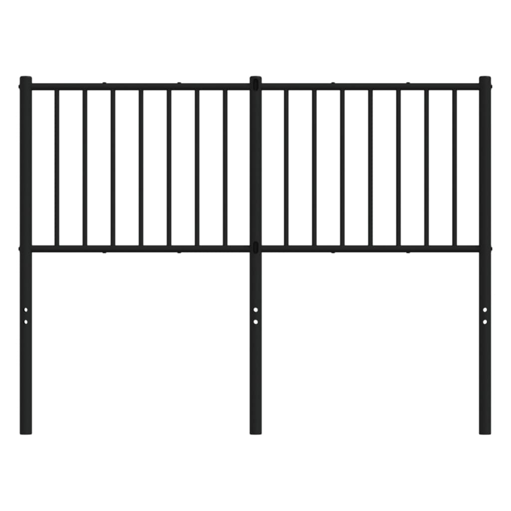 Metal Headboard Black 120 cm