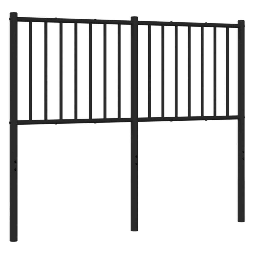 Metal Headboard Black 120 cm