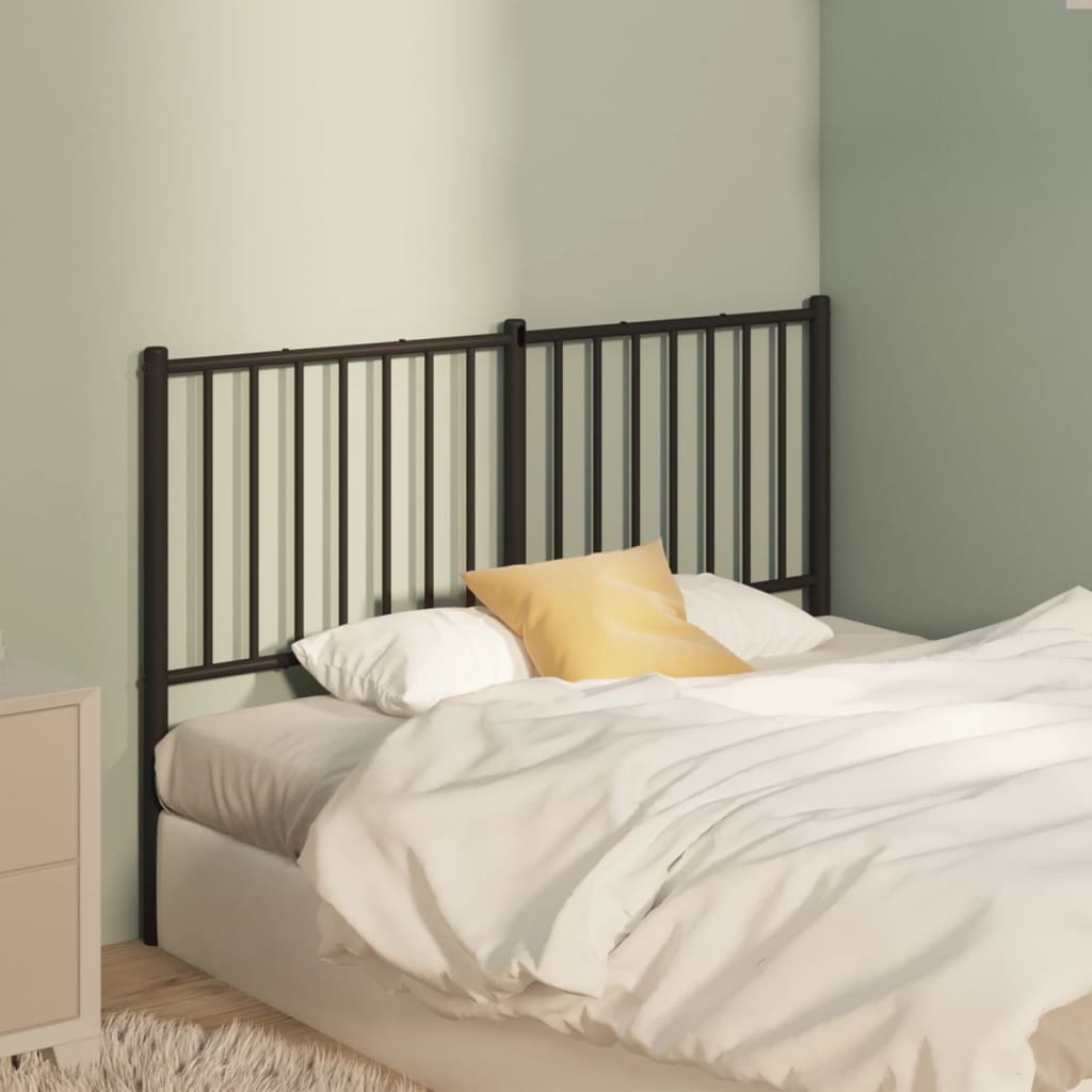 Metal Headboard Black 120 cm