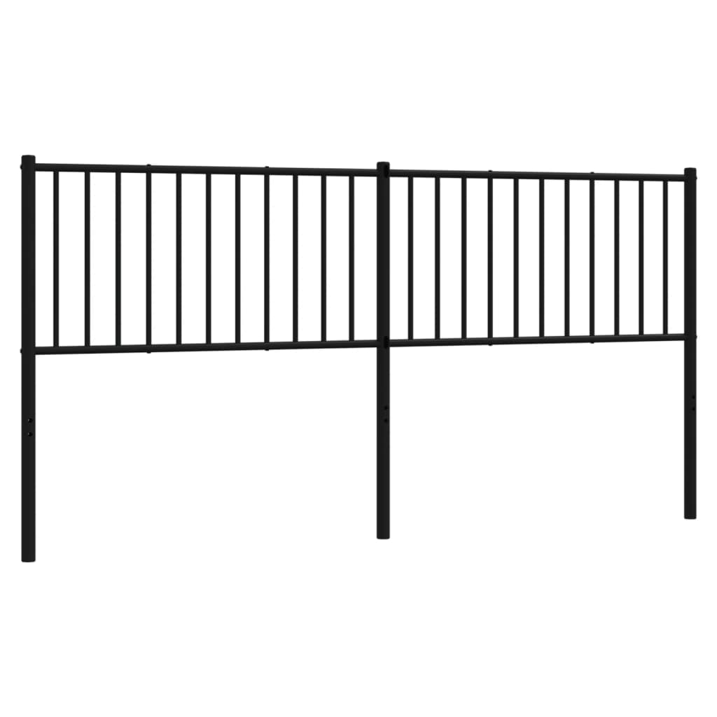 Metal Headboard Black 180 cm