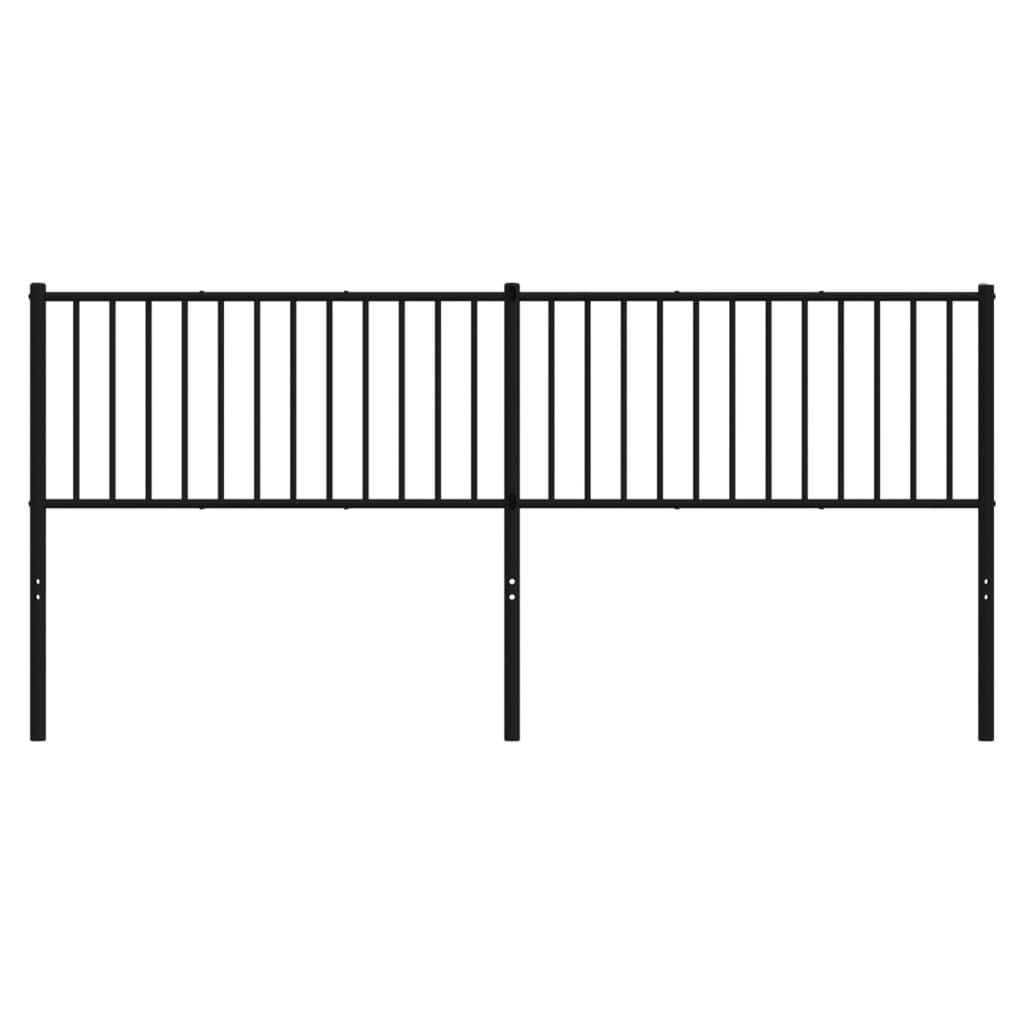Metal Headboard Black 193 cm