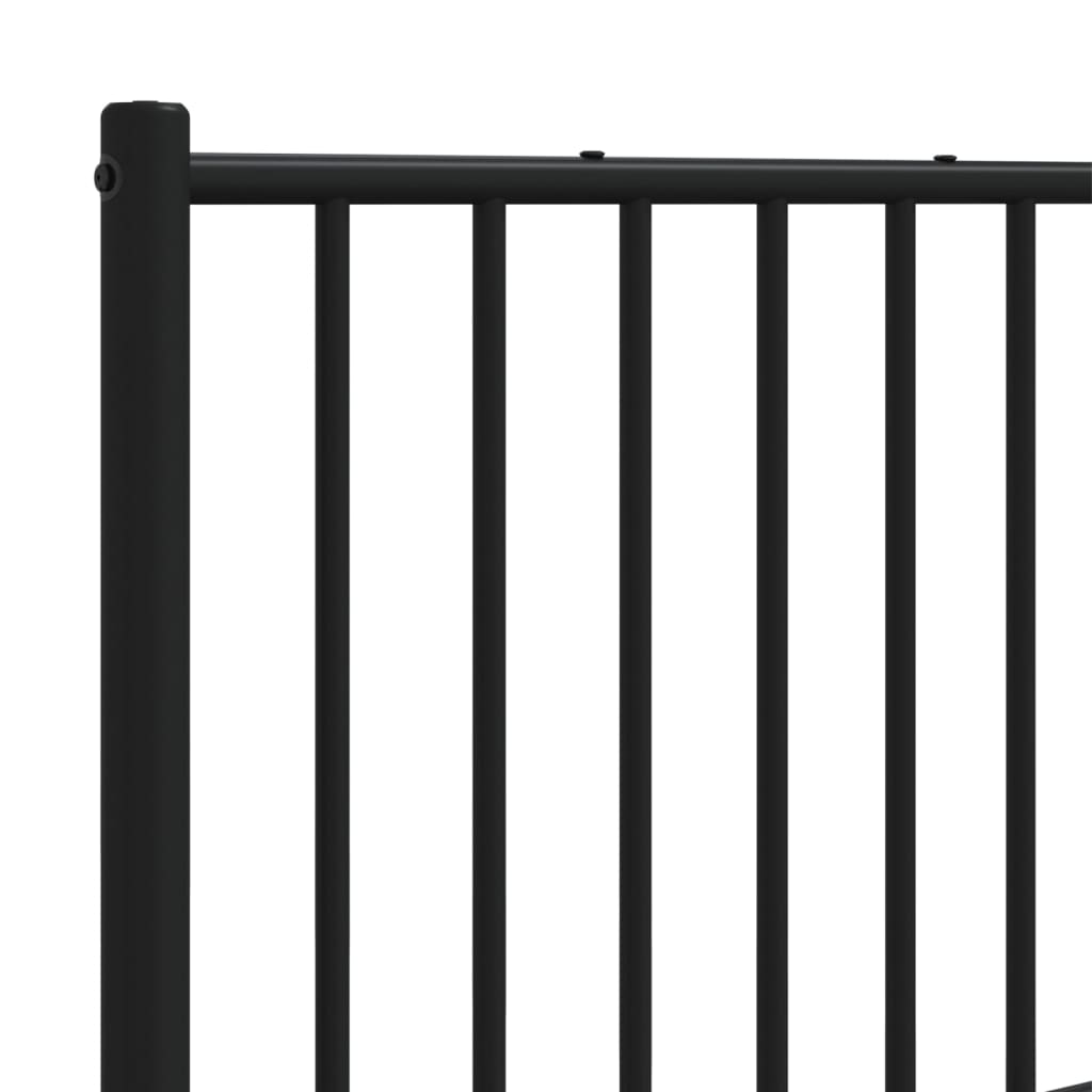 Metal Headboard Black 193 cm