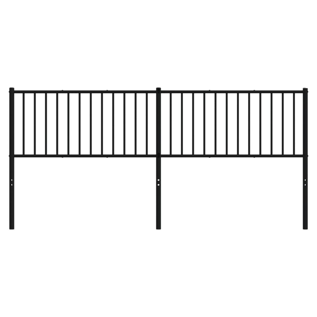 Metal Headboard Black 200 cm