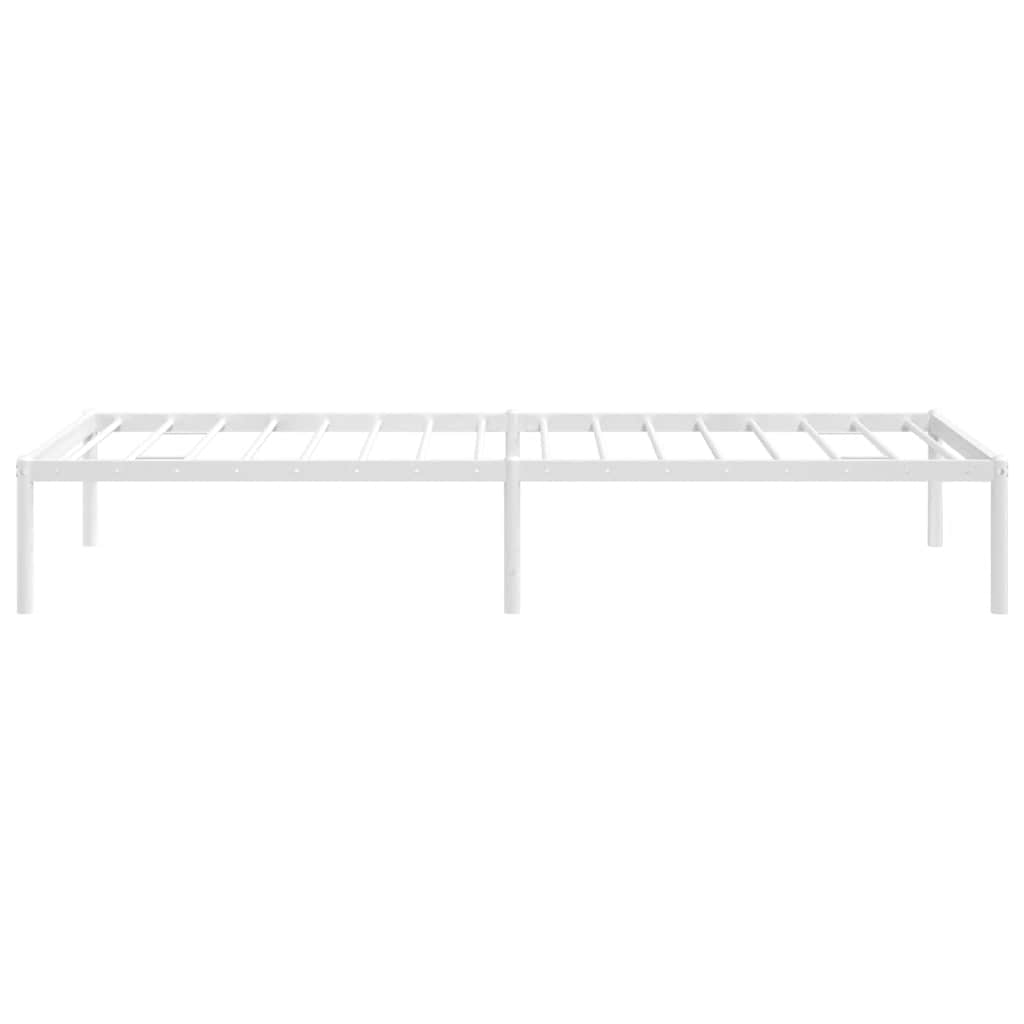 Metal Bed Frame without Mattress White 75x190cm