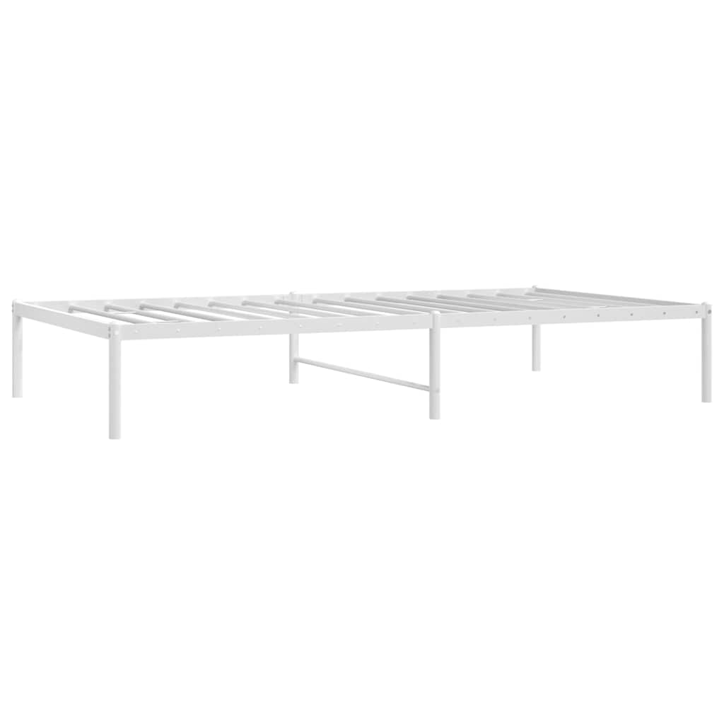Metal Bed Frame without Mattress White 100x190cm