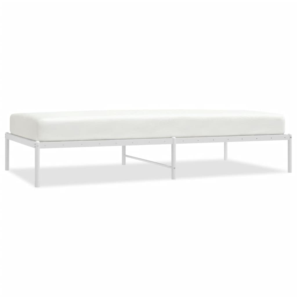 Metal Bed Frame without Mattress White 100x200cm