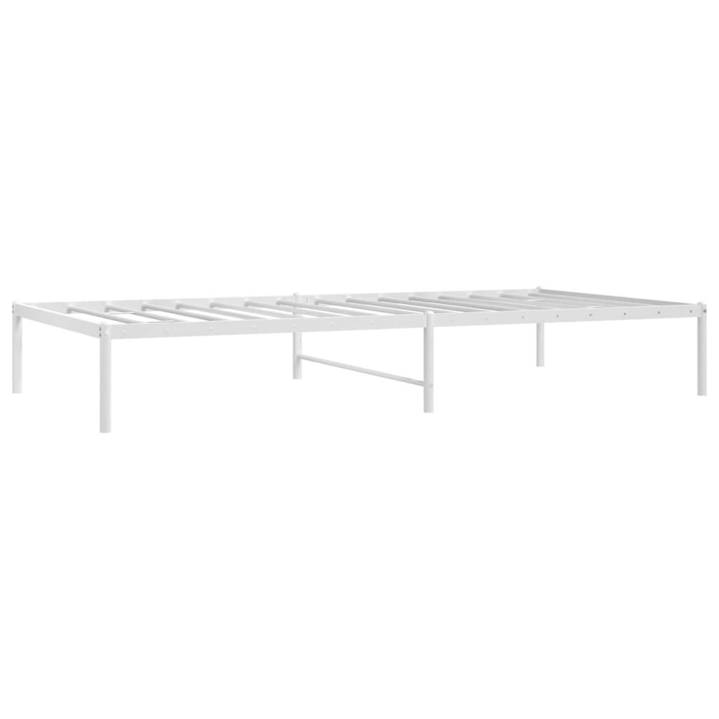 Metal Bed Frame without Mattress White 100x200cm