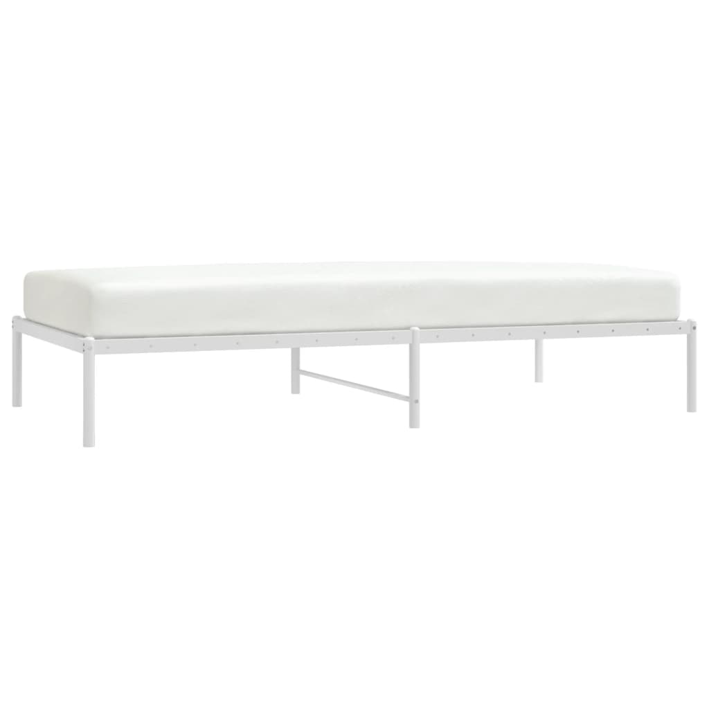 Metal Bed Frame without Mattress White 100x200cm