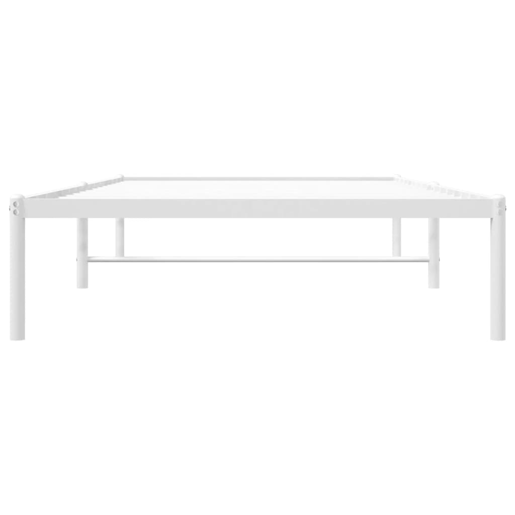 Metal Bed Frame without Mattress White 100x200cm