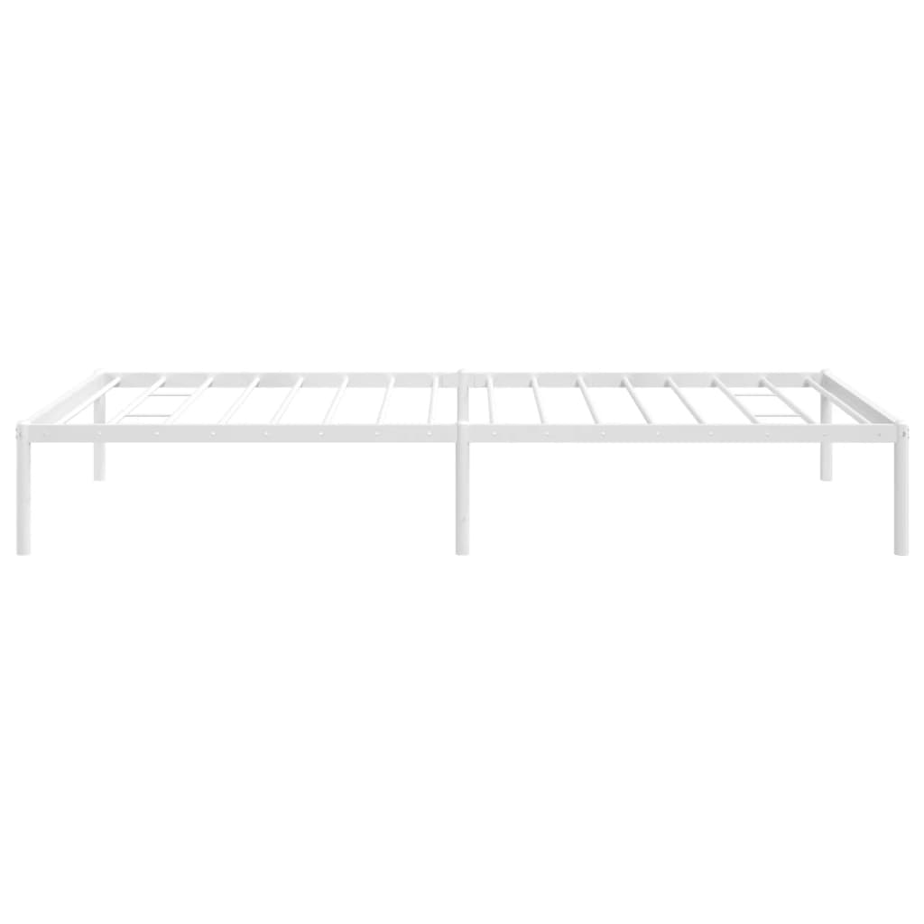 Metal Bed Frame without Mattress White 100x200cm
