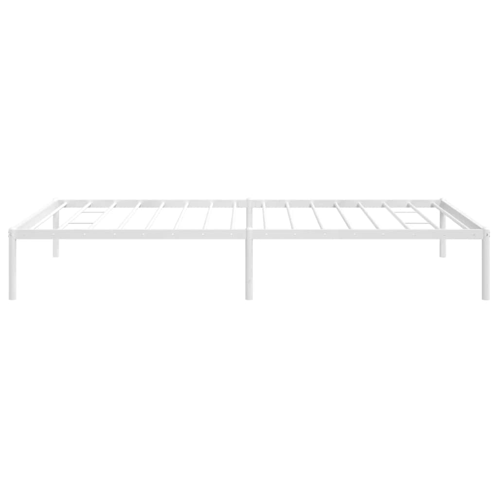 Metal Bed Frame without Mattress White 107x203cm