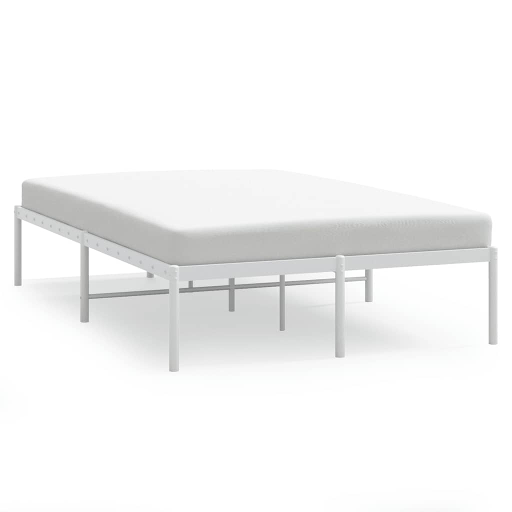 Metal Bed Frame without Mattress White 120x200cm