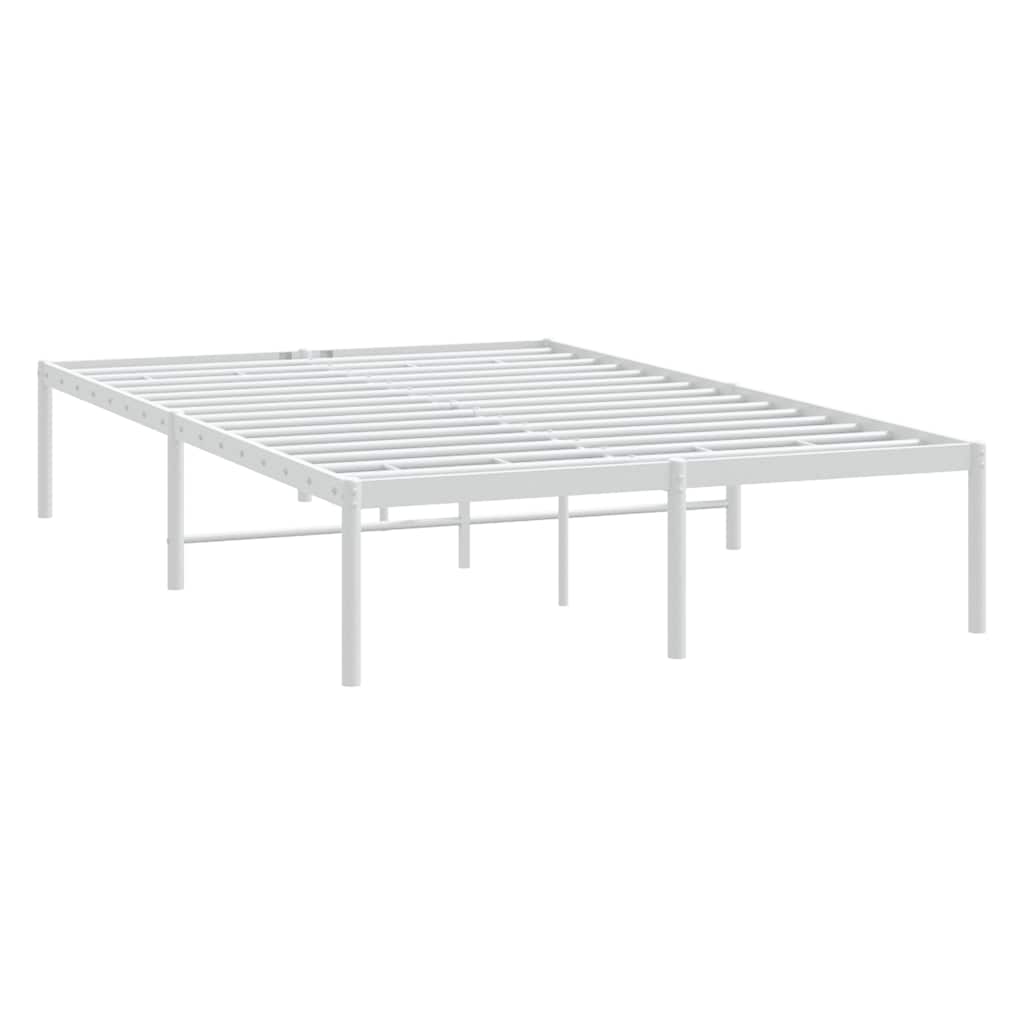Metal Bed Frame without Mattress White 120x200cm