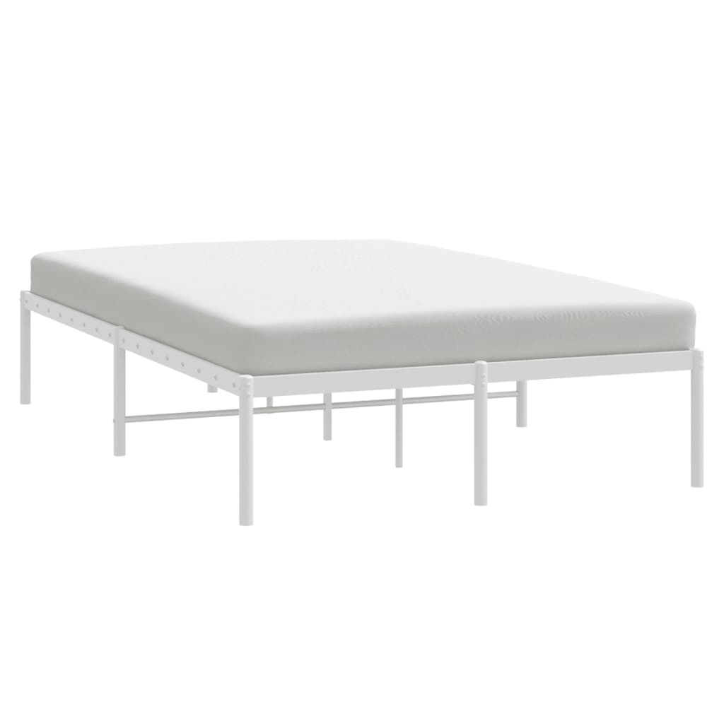 Metal Bed Frame without Mattress White 120x200cm