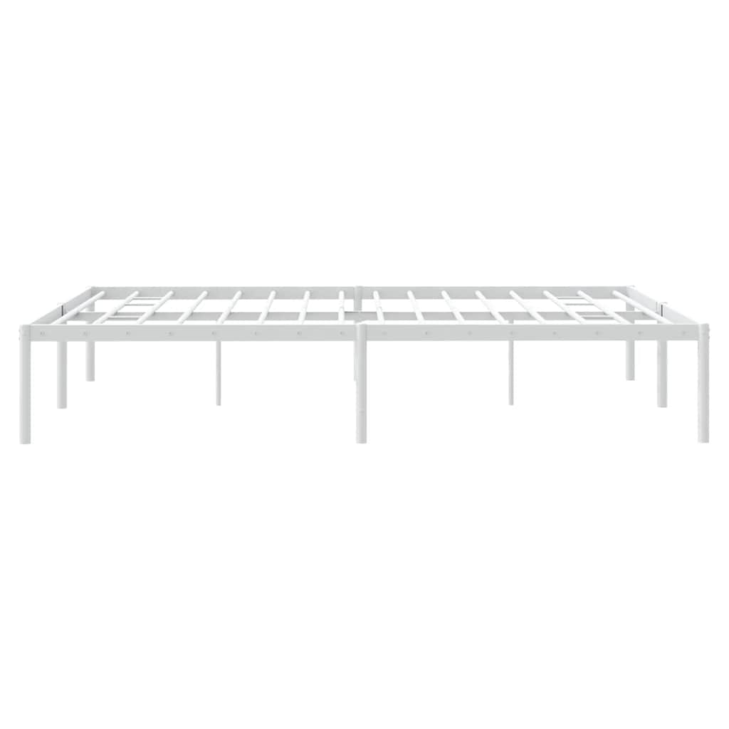 Metal Bed Frame without Mattress White 140x200cm