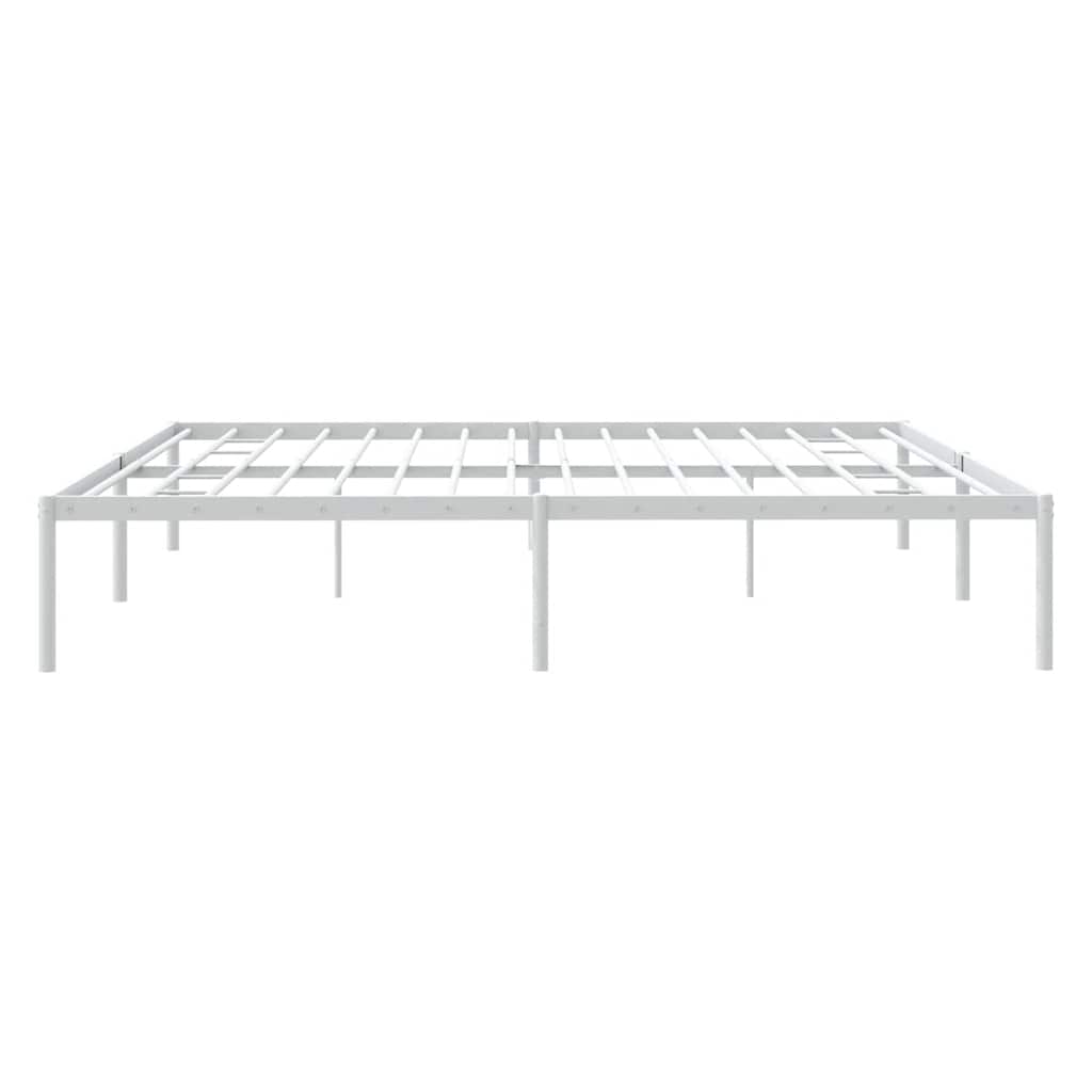 Metal Bed Frame without Mattress White 180x200cm