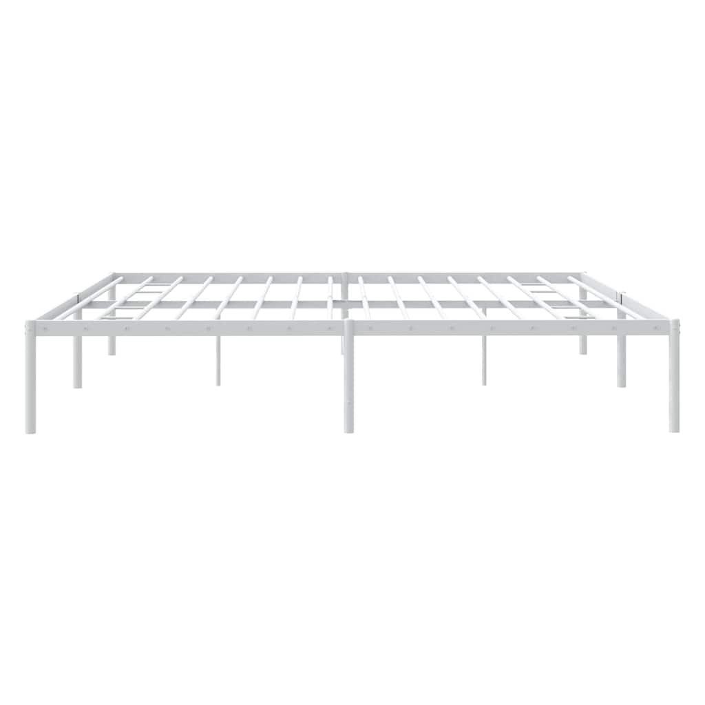 Metal Bed Frame without Mattress White 183x213cm