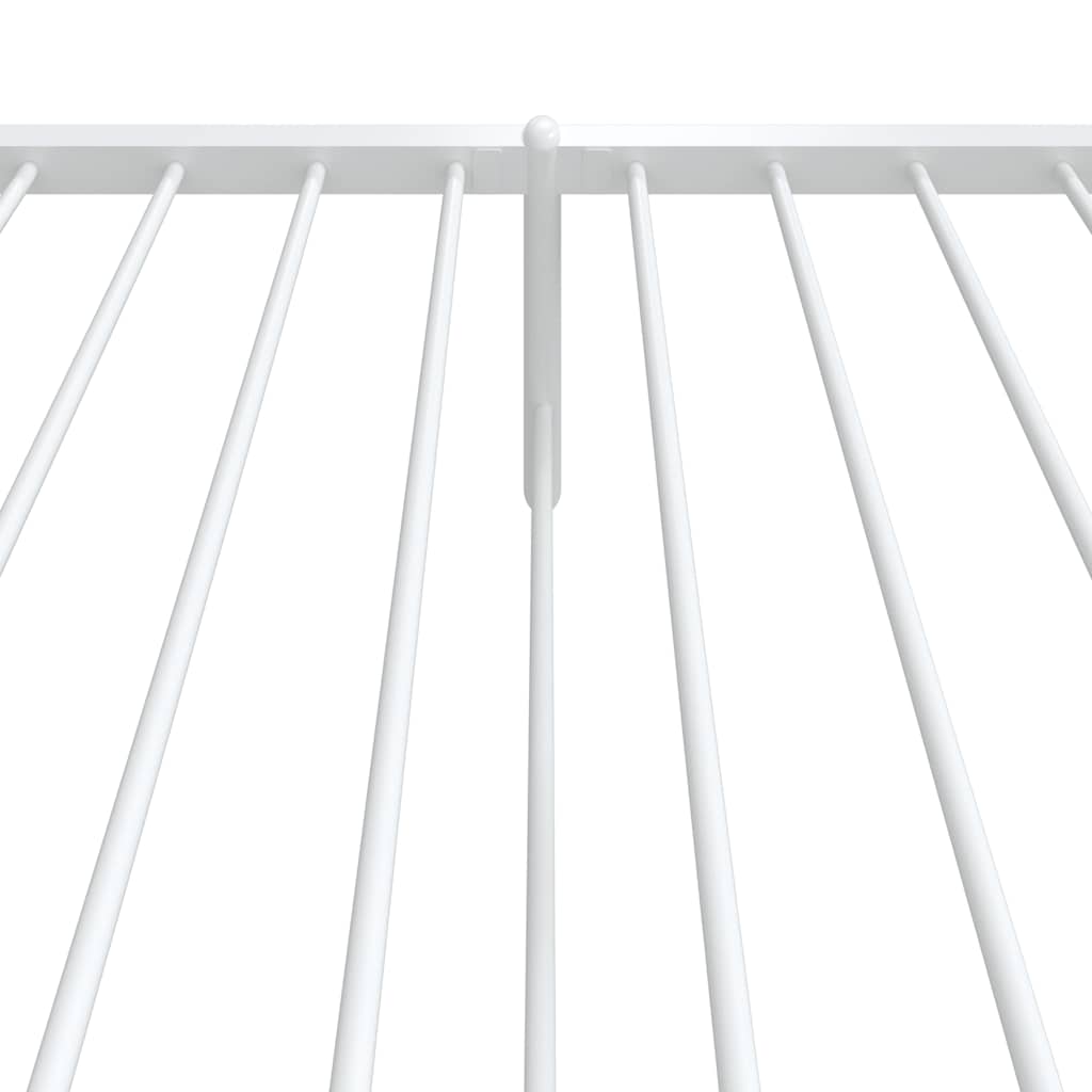 Metal Bed Frame without Mattress with Footboard White 90x200cm