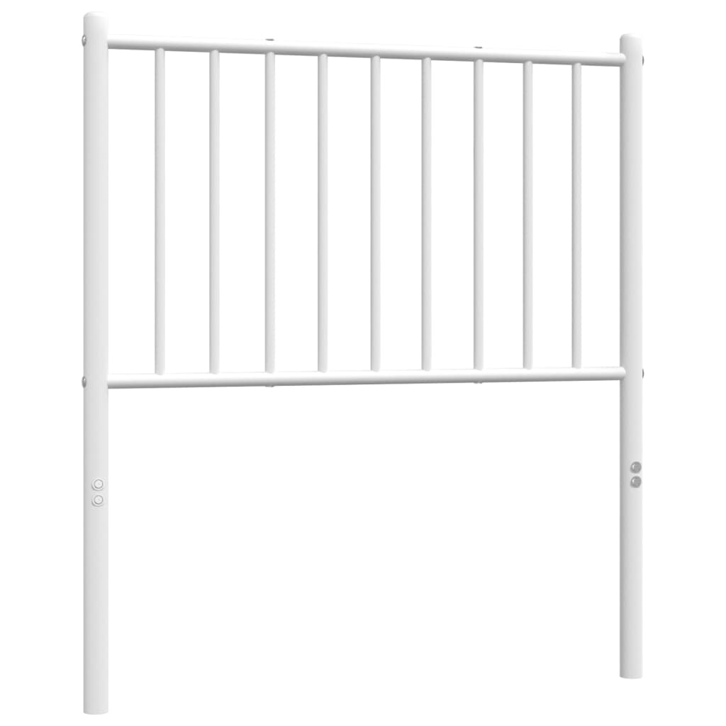 Metal Headboard White 80 cm