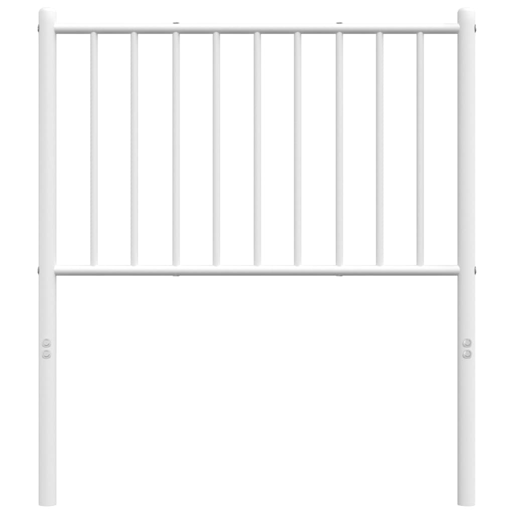 Metal Headboard White 80 cm