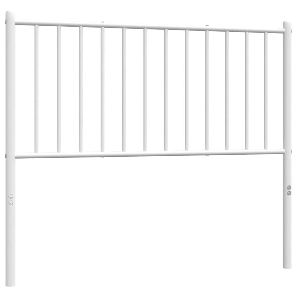Metal Headboard White 100 cm