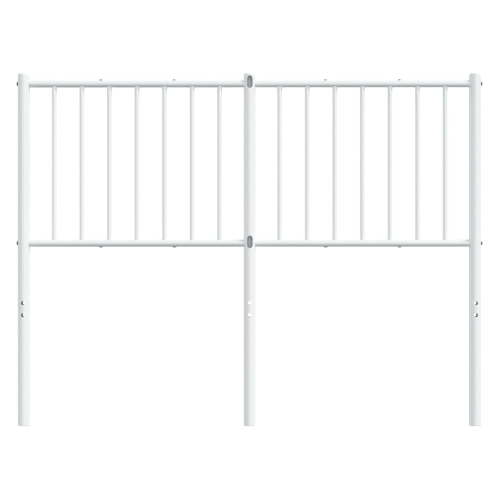 Metal Headboard White 120 cm