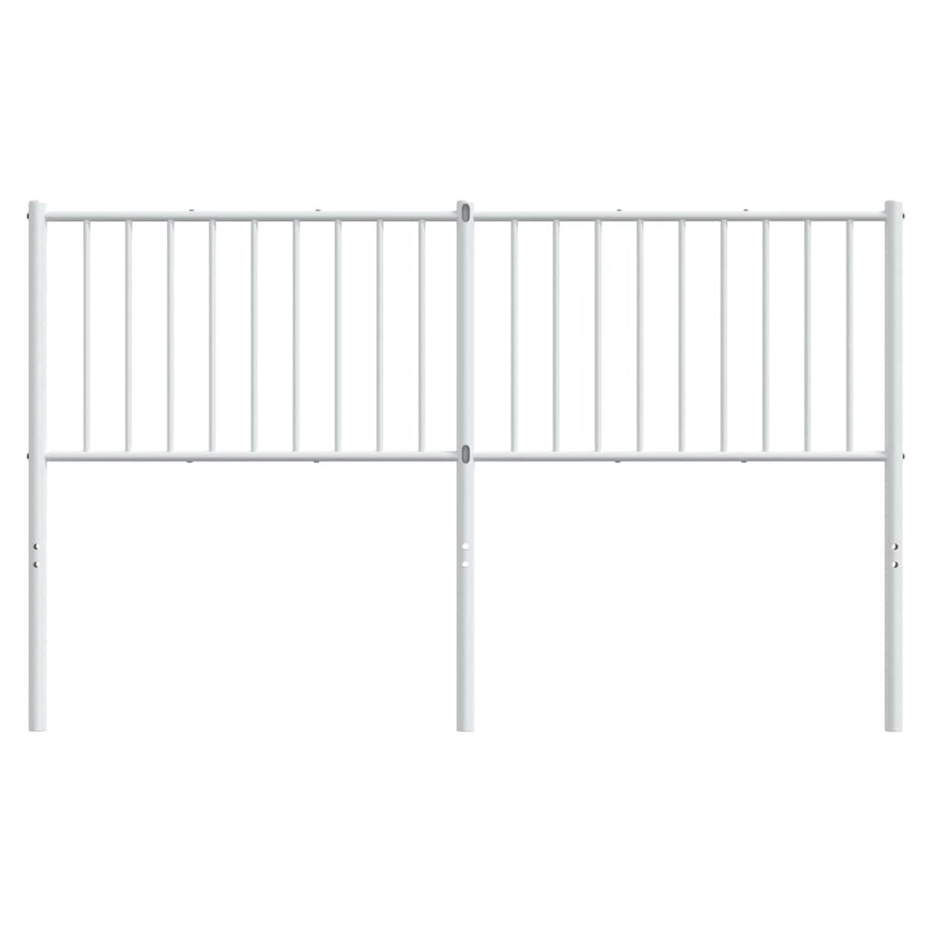 Metal Headboard White 150 cm