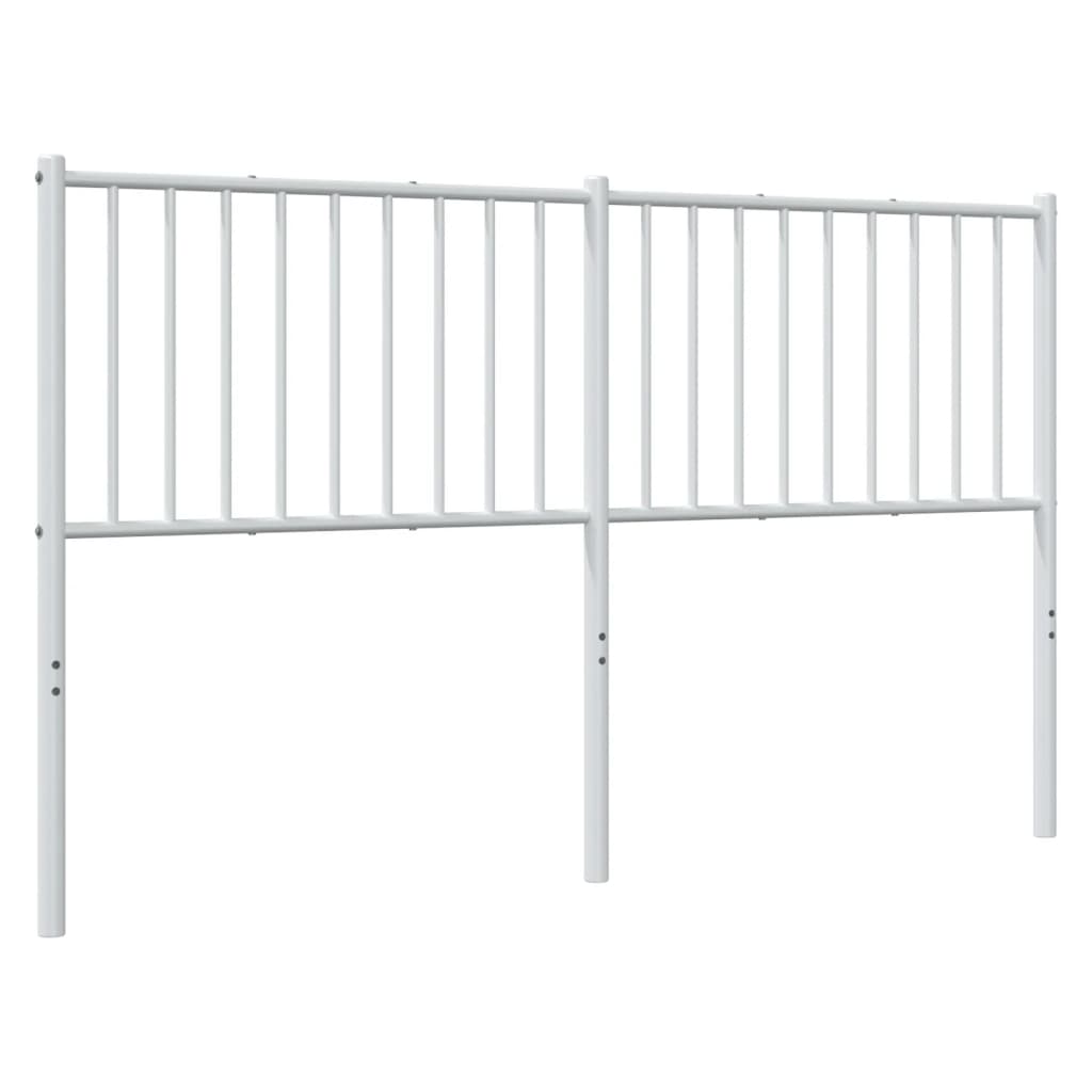 Metal Headboard White 160 cm