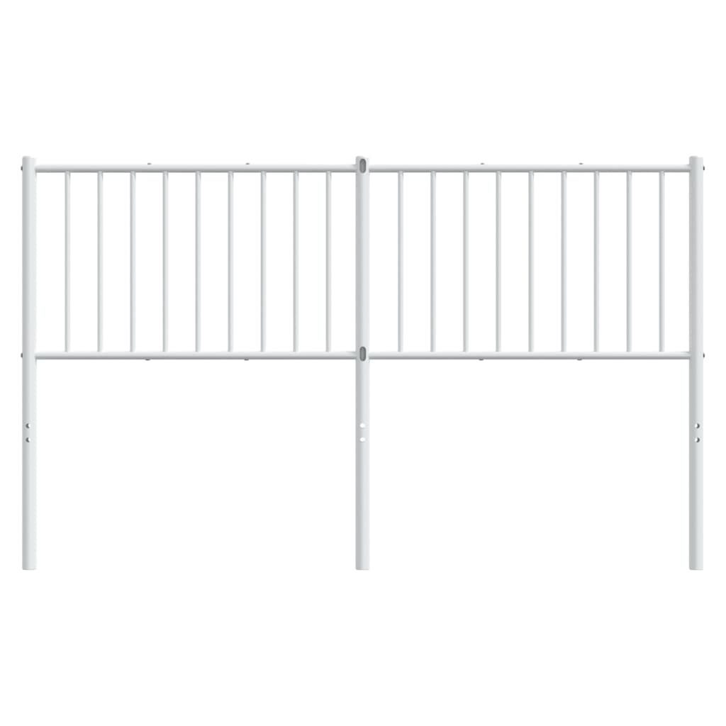Metal Headboard White 160 cm