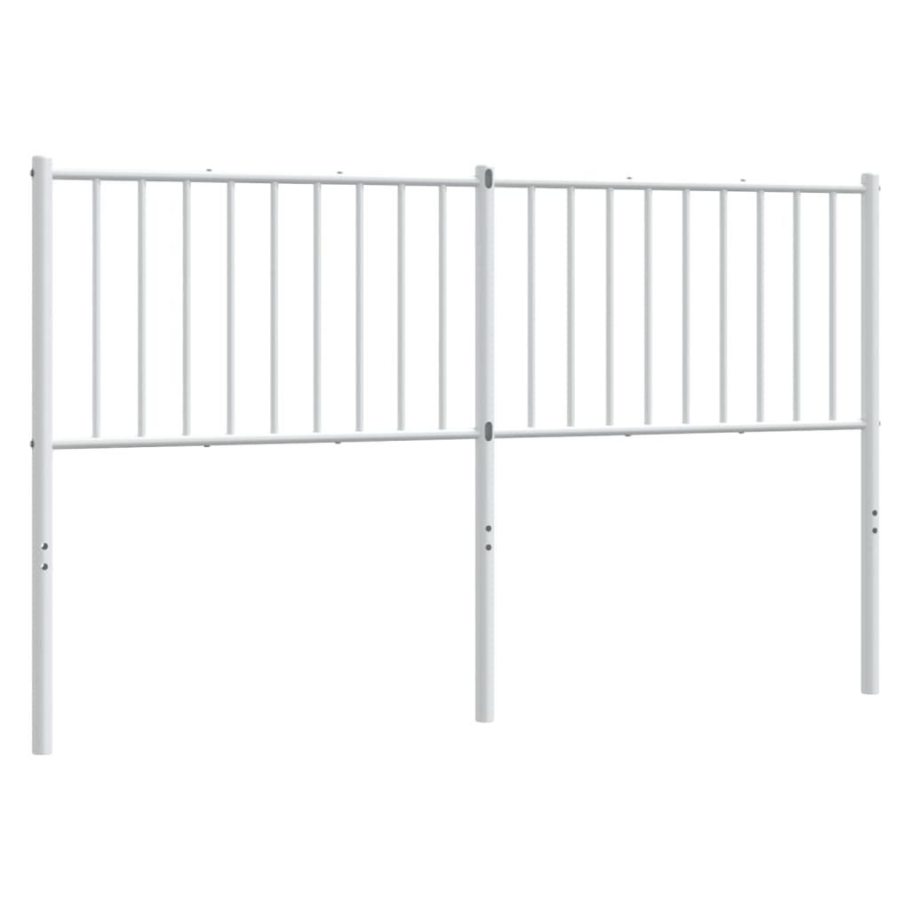 Metal Headboard White 160 cm
