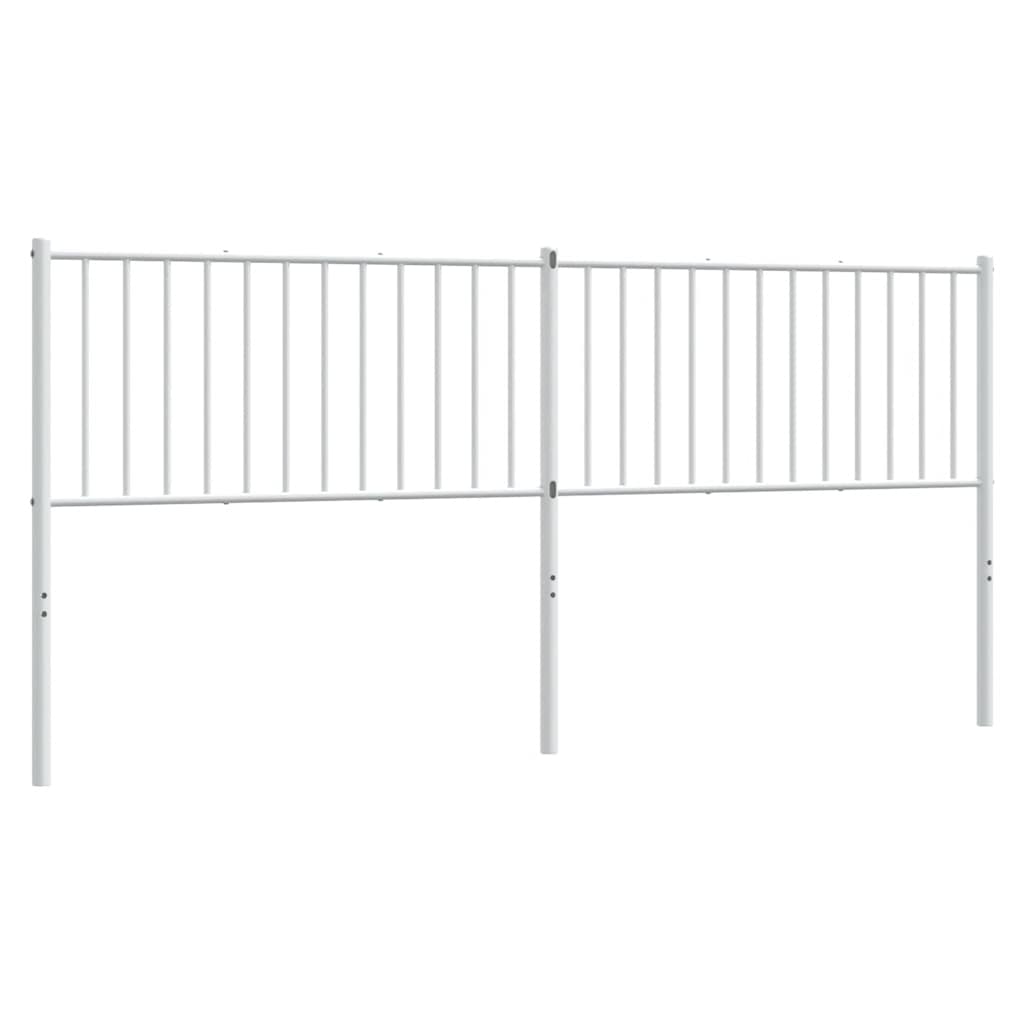 Metal Headboard White 193 cm
