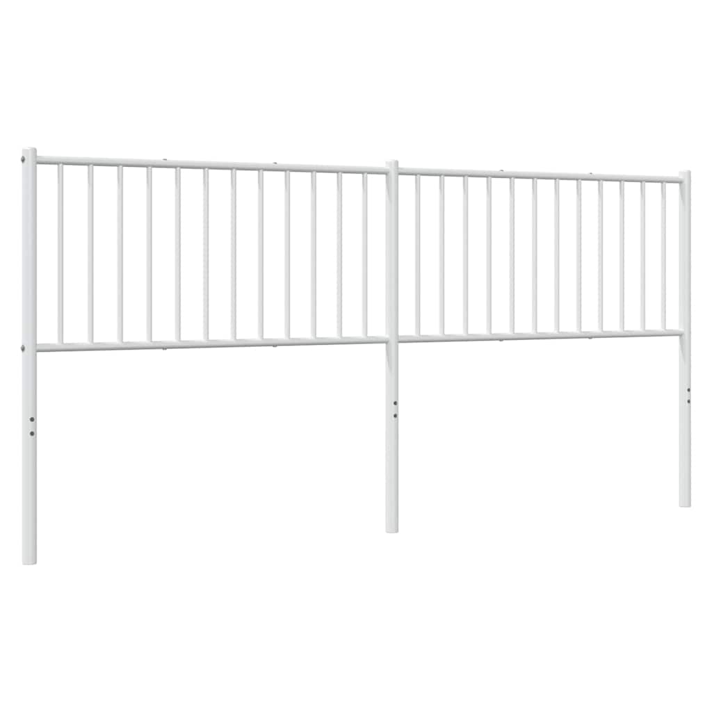 Metal Headboard White 193 cm
