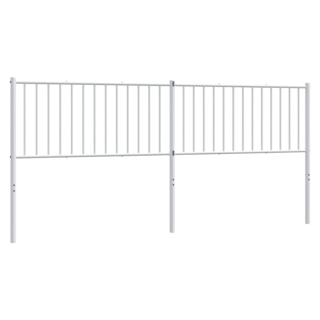 Metal Headboard White 200 cm