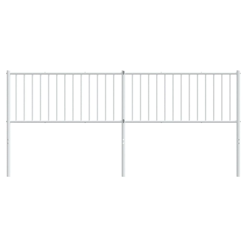 Metal Headboard White 200 cm