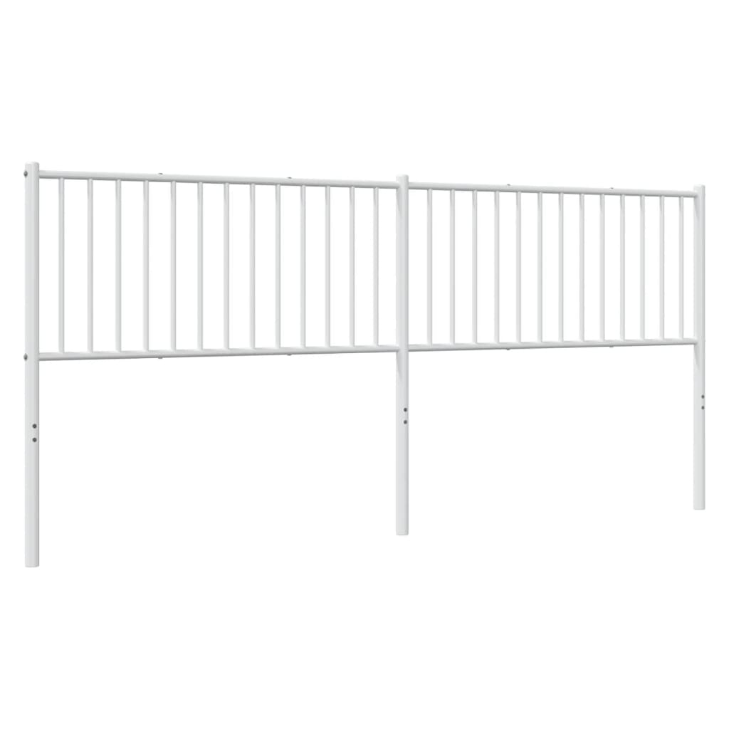 Metal Headboard White 200 cm