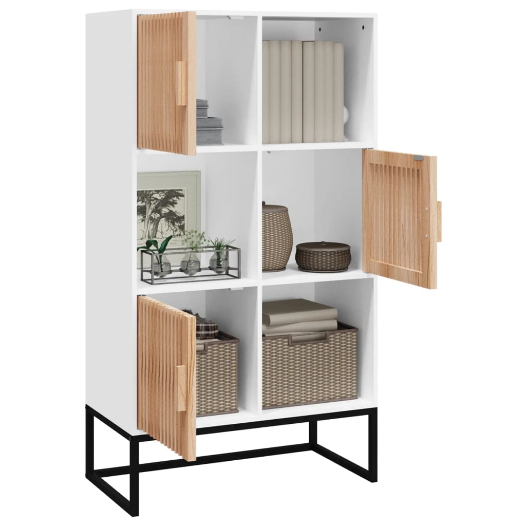 Highboard White 70x35x125 cm Engineered Wood