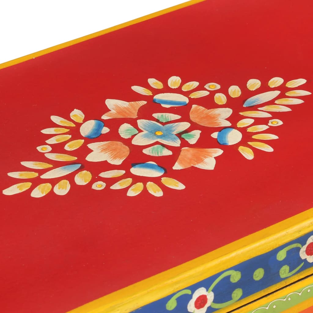 Hand Painted Sideboard 54x30x74 cm Solid Wood Mango