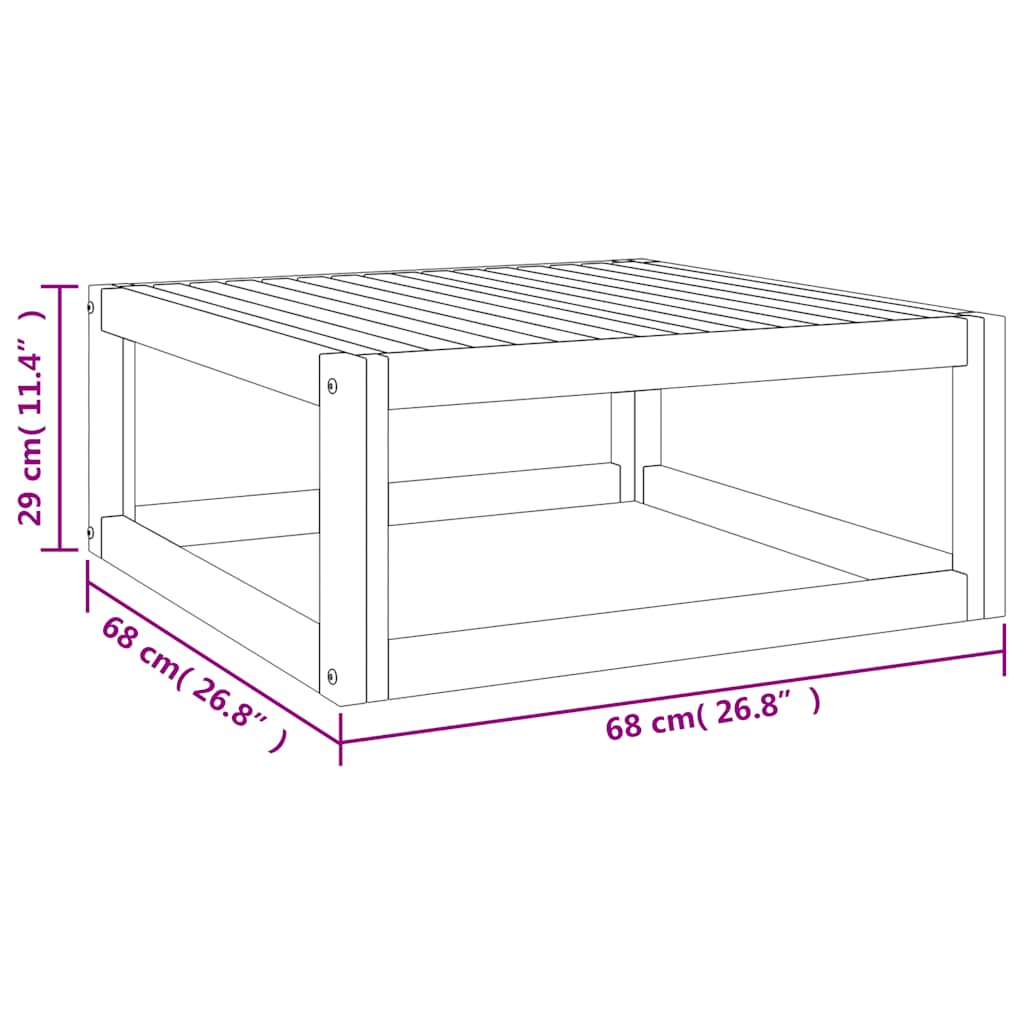 Coffee Table 68x68x29 cm Solid Acacia Wood
