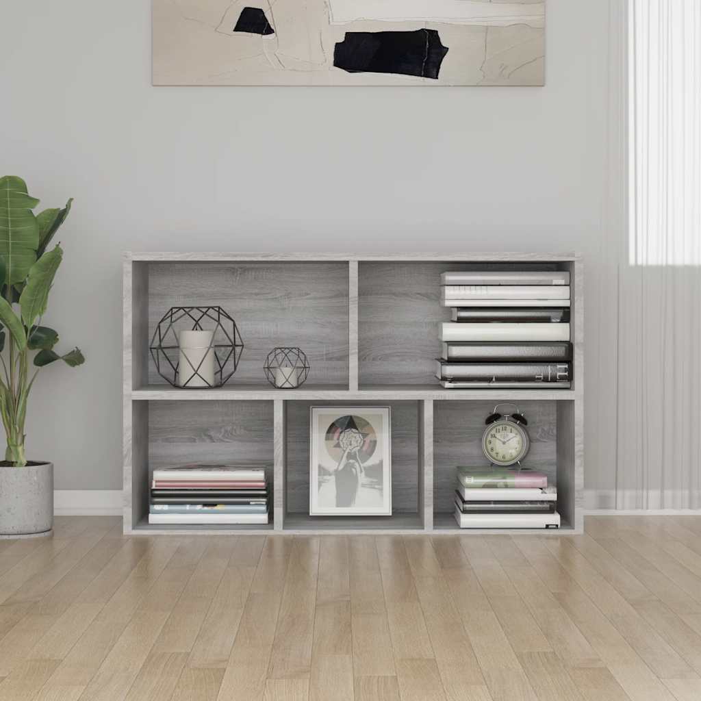 Book Cabinet/Sideboard Grey Sonoma 50x25x80 cm Engineered Wood