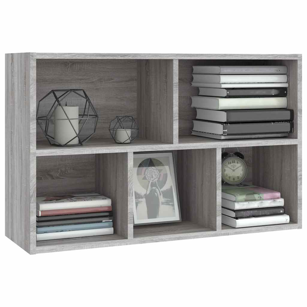 Book Cabinet/Sideboard Grey Sonoma 50x25x80 cm Engineered Wood