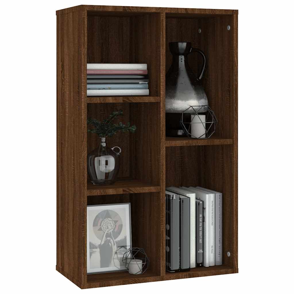 Book Cabinet/Sideboard Brown Oak 50x25x80 cm Engineered Wood