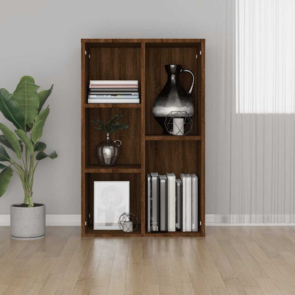 Book Cabinet/Sideboard Brown Oak 50x25x80 cm Engineered Wood