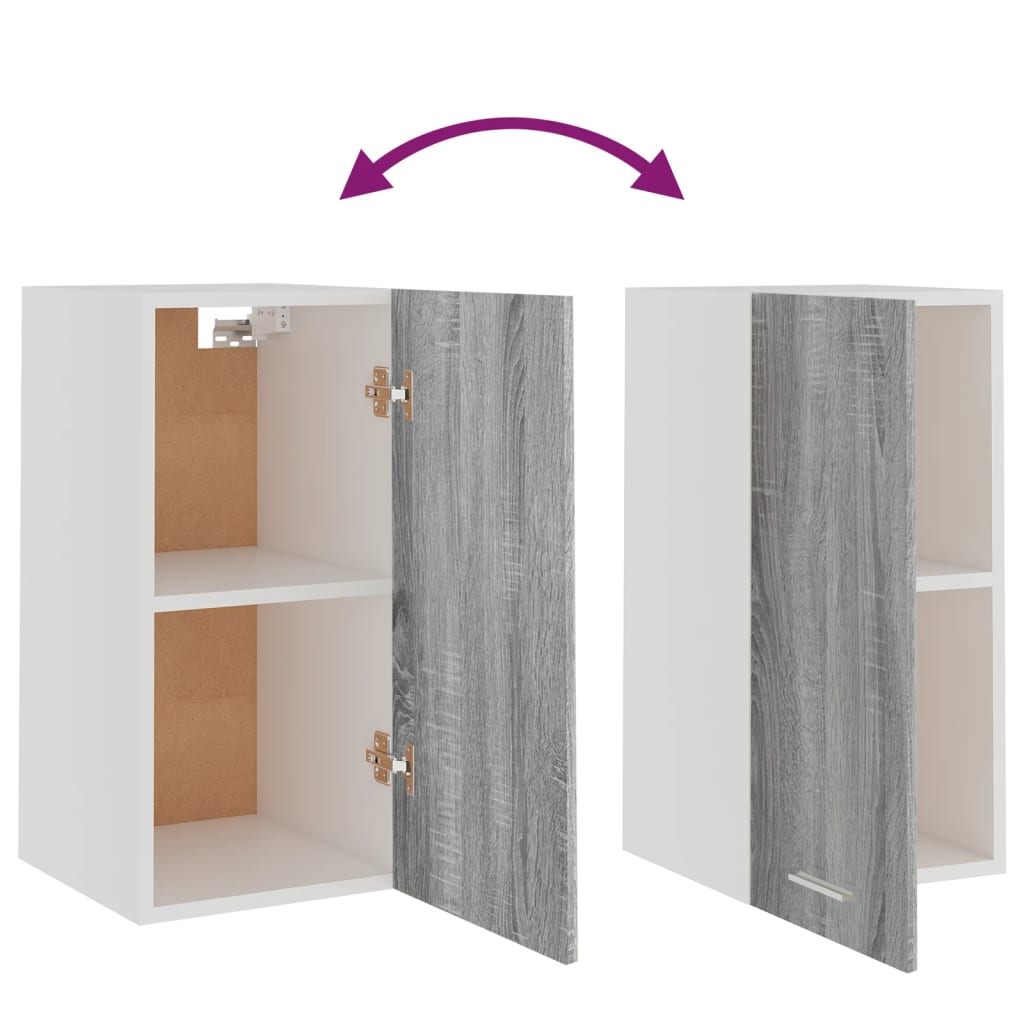 Hanging Cabinet Lyon Grey Sonoma 29.5x31x60 cm Engineered Wood