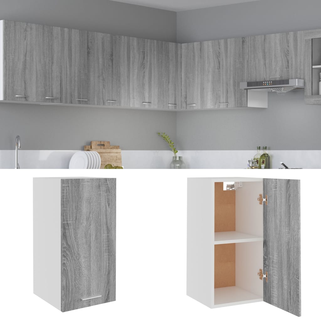 Hanging Cabinet Lyon Grey Sonoma 29.5x31x60 cm Engineered Wood