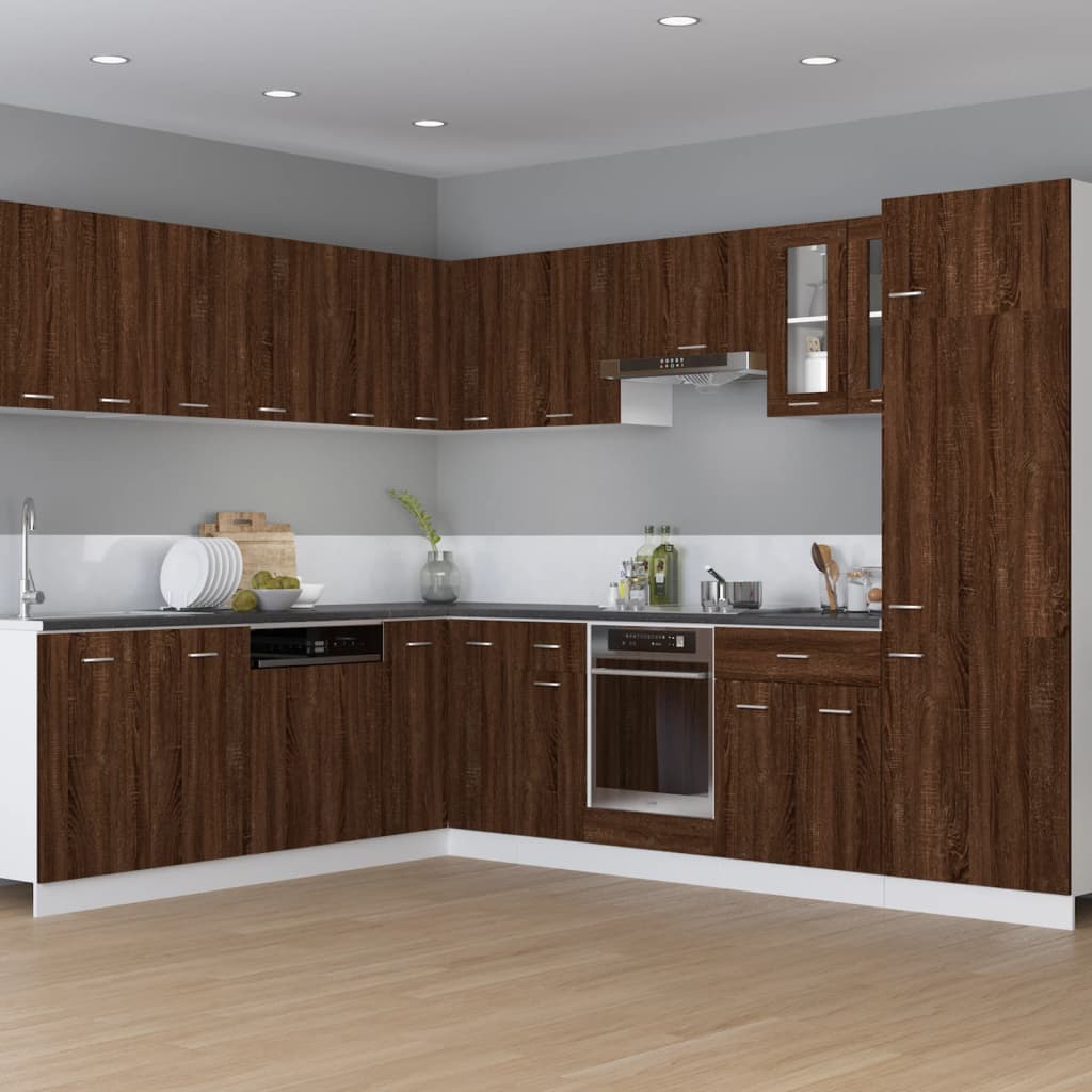 Hanging Cabinet Lyon Brown Oak 29.5x31x60 cm Engineered Wood