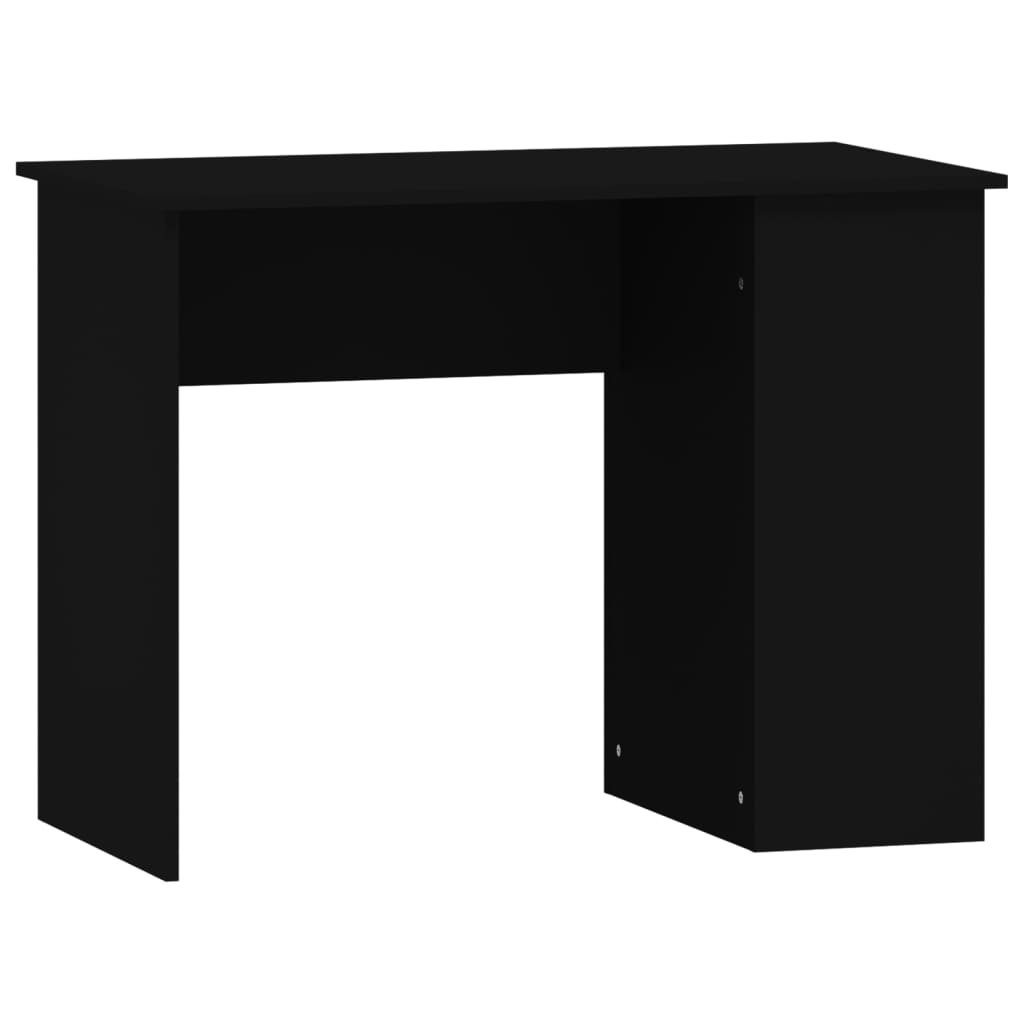 Desk Black 100x55x75 Engineered Wood