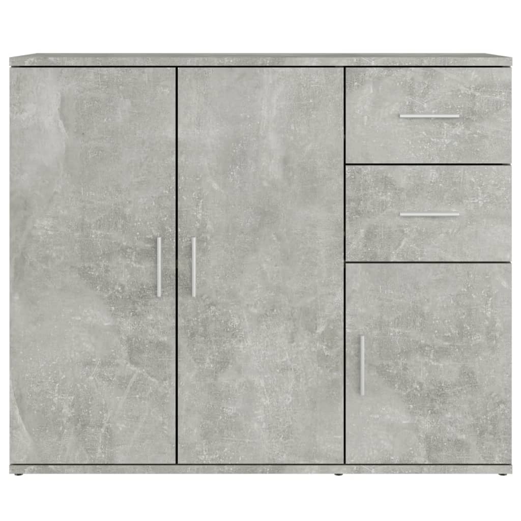 Sideboard Concrete Grey 91x29.5x75 cm Engineered Wood