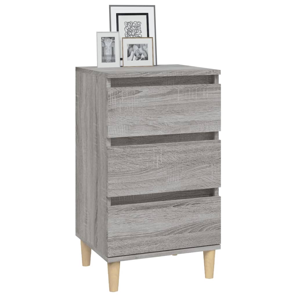Bedside Cabinet Grey Sonoma 40x35x70 cm Engineered Wood