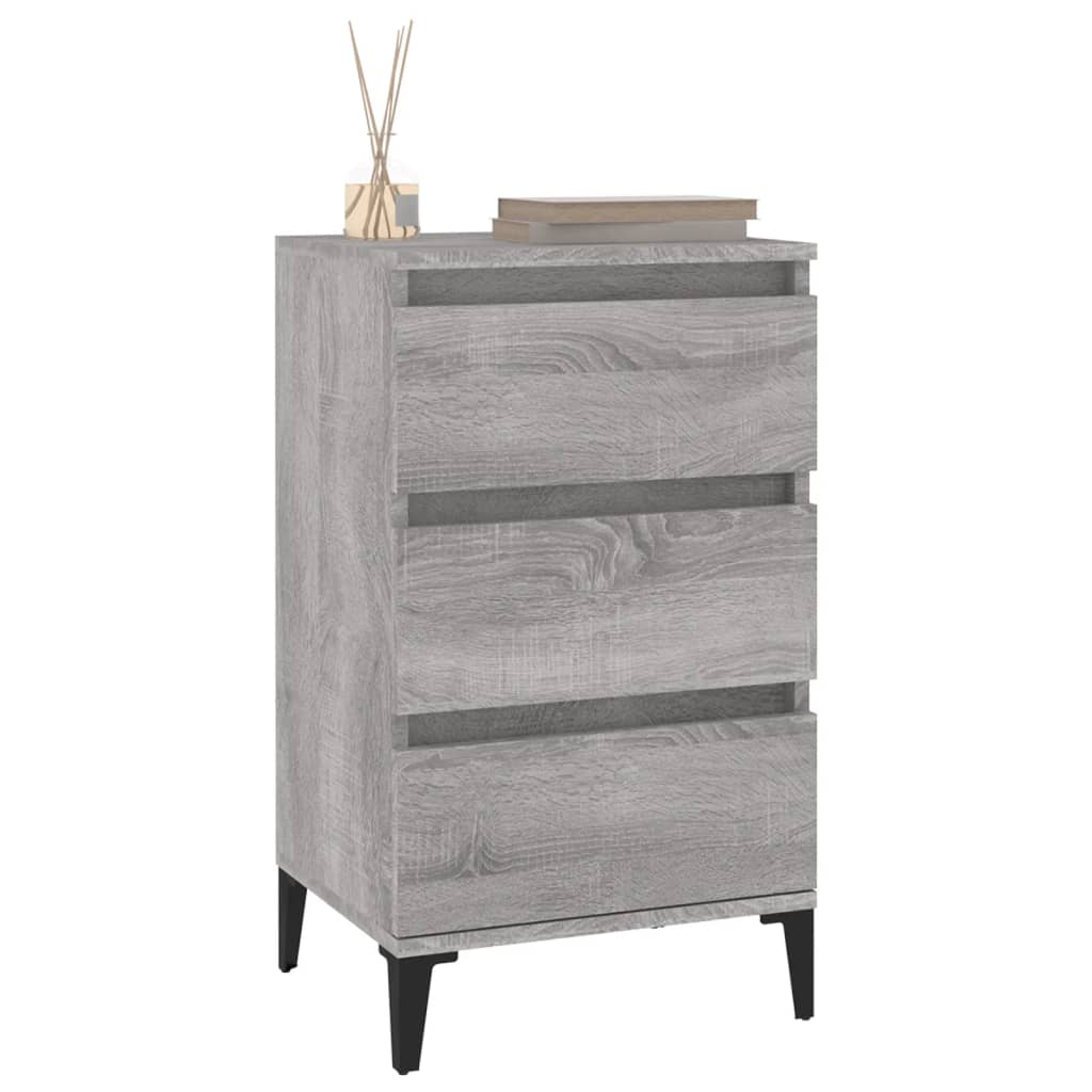 Bedside Cabinet Grey Sonoma 40x35x70 cm Engineered Wood