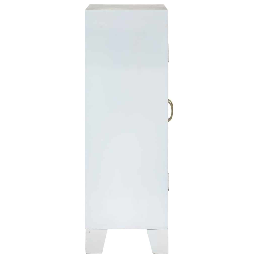 Sideboard White 55x30x90 cm Solid Wood Acacia